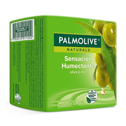 [01999] PALMOLIVE JABON 3x120g ALOE Y OLIVA