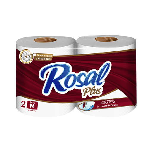 [02030] PAPEL HIGIENICO ROSAL PLUS 2R 300H