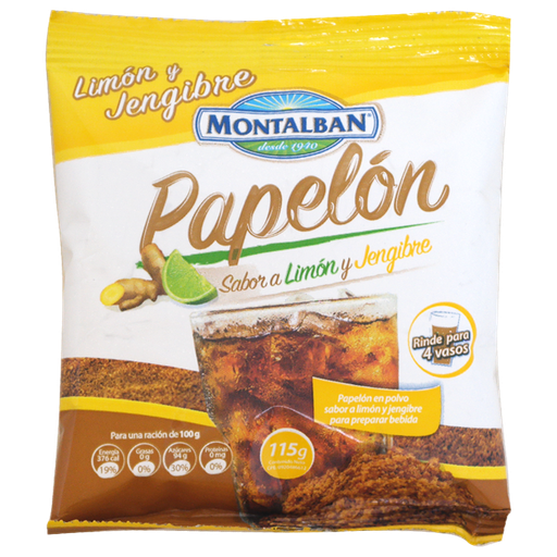 [02052] PAPELON LIMON Y JENGIBRE 115g MONTALBAN