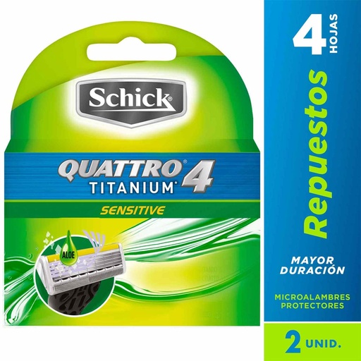 [02343] REPUESTO SCHICK QUATTRO 4 TITANIUM