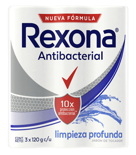 [02360] REXONA JABON LIMPIEZA PROFUNDA 3x125G