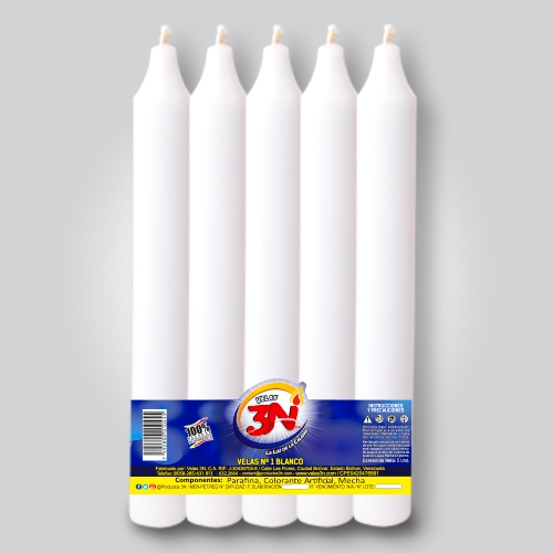 [02802] VELAS N?1 BLANCO 3N