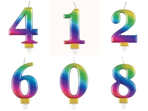 [02799] VELAS NUMEROS ARCOIRIS