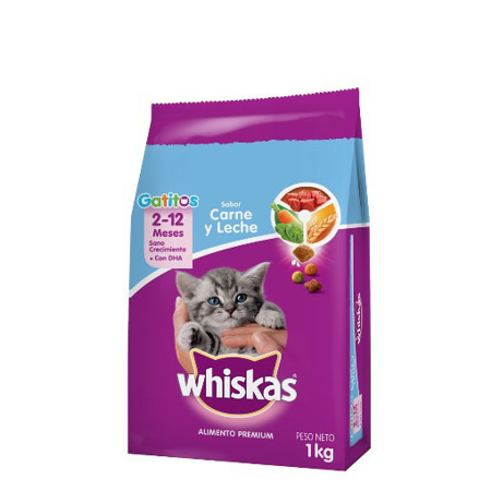 [02839] WHISKAS GATITOS CARNE Y LECHE 1KG