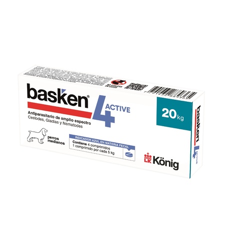 [03092] BASKEN 4 ACTIVE PERROS MEDIANOS 20KG